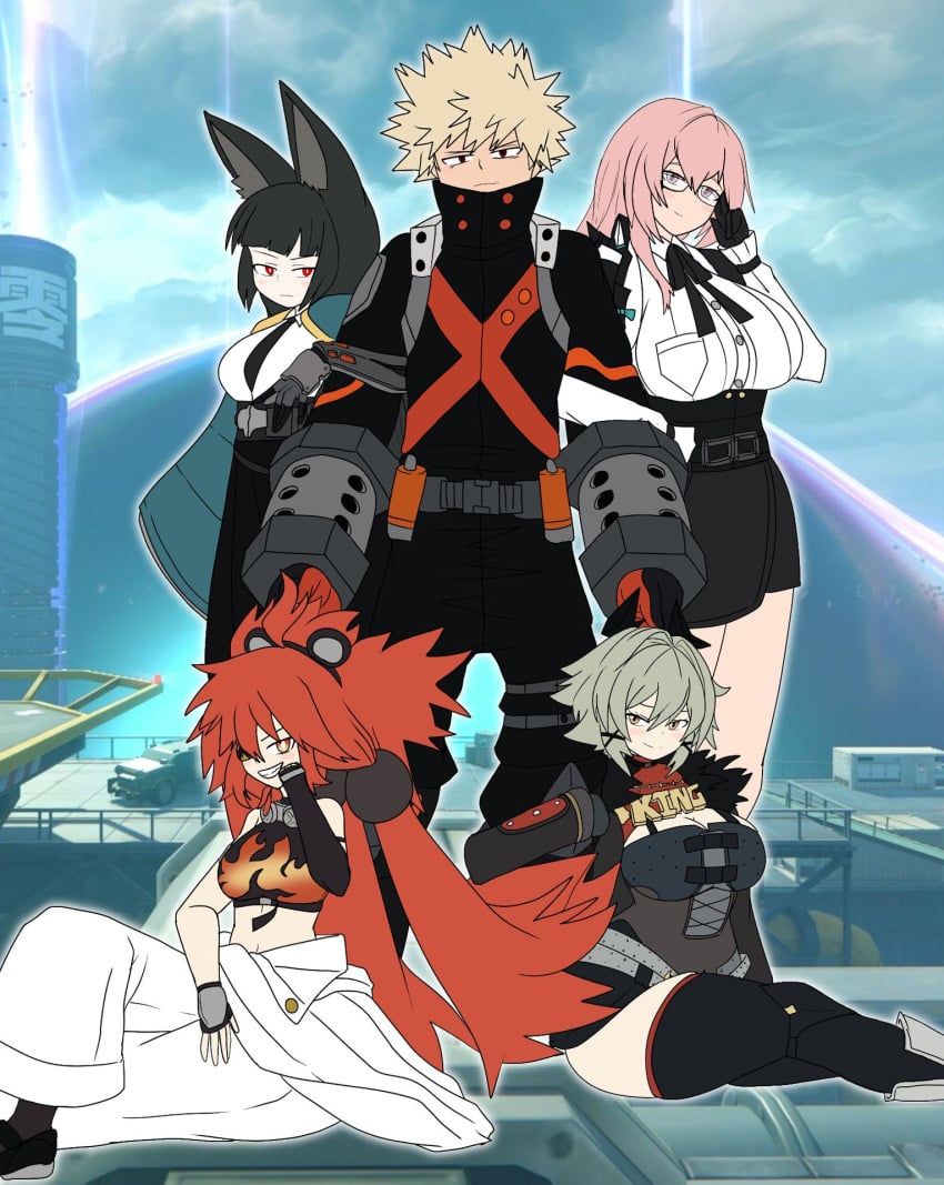 bakugou_katsuki, caesar_king, caesar_king_(zenless_zone_zero), dynamight, hoshimi_miyabi