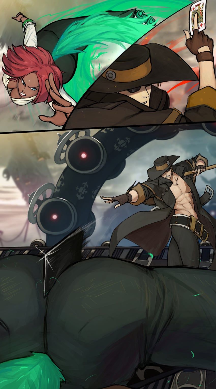 giovanna_(guilty_gear), johnny_(guilty_gear), guilty_gear, guilty_gear_strive, zomboyaku