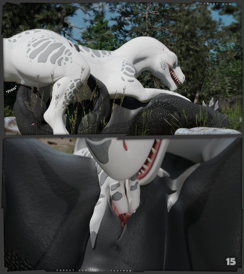 interceptor, blender_(copyright), animal_genitalia, dinosaur, female