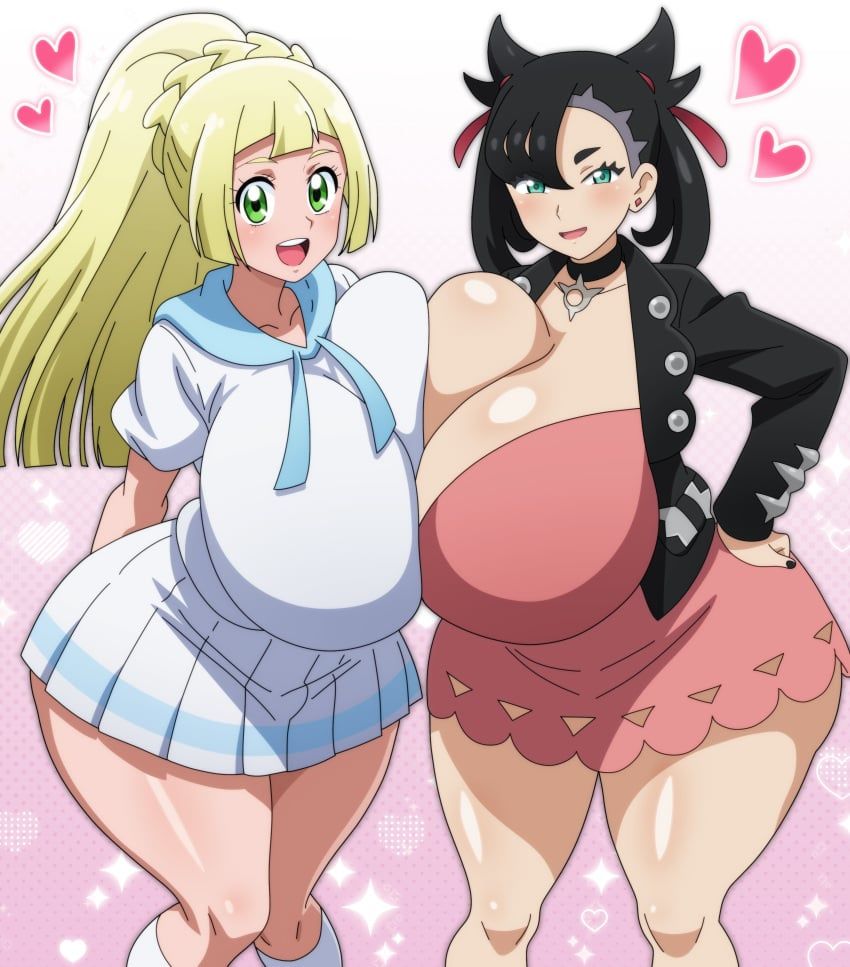 lillie_(pokemon), marnie_(pokemon), game_freak, nintendo, pokemon
