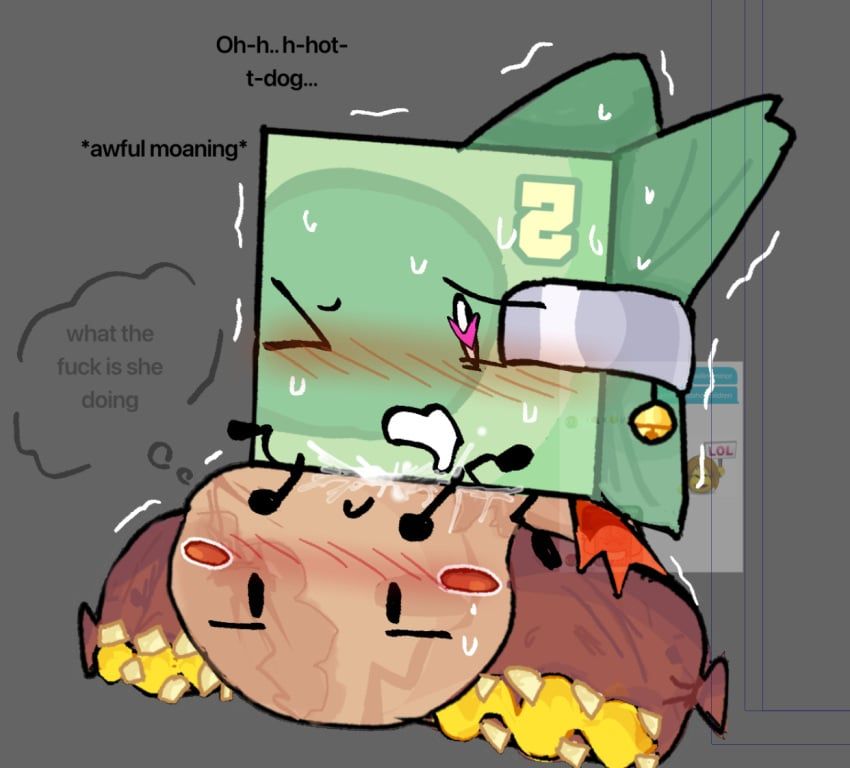hot_dog_(bfdie), money_(bfdie), battle_for_dream_island, battle_for_dream_island_elsewhere, bfdi