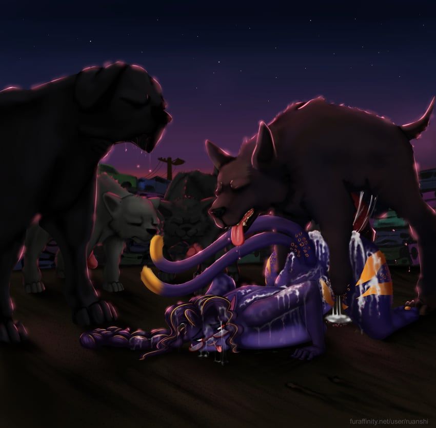 becky_(knightofroses), ruanshi, 2_tails, after_oral, anthro