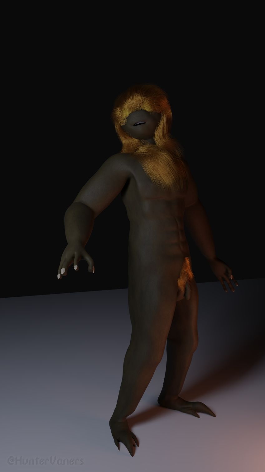 kairen, huntervaners, abs, abstract_background, anthro