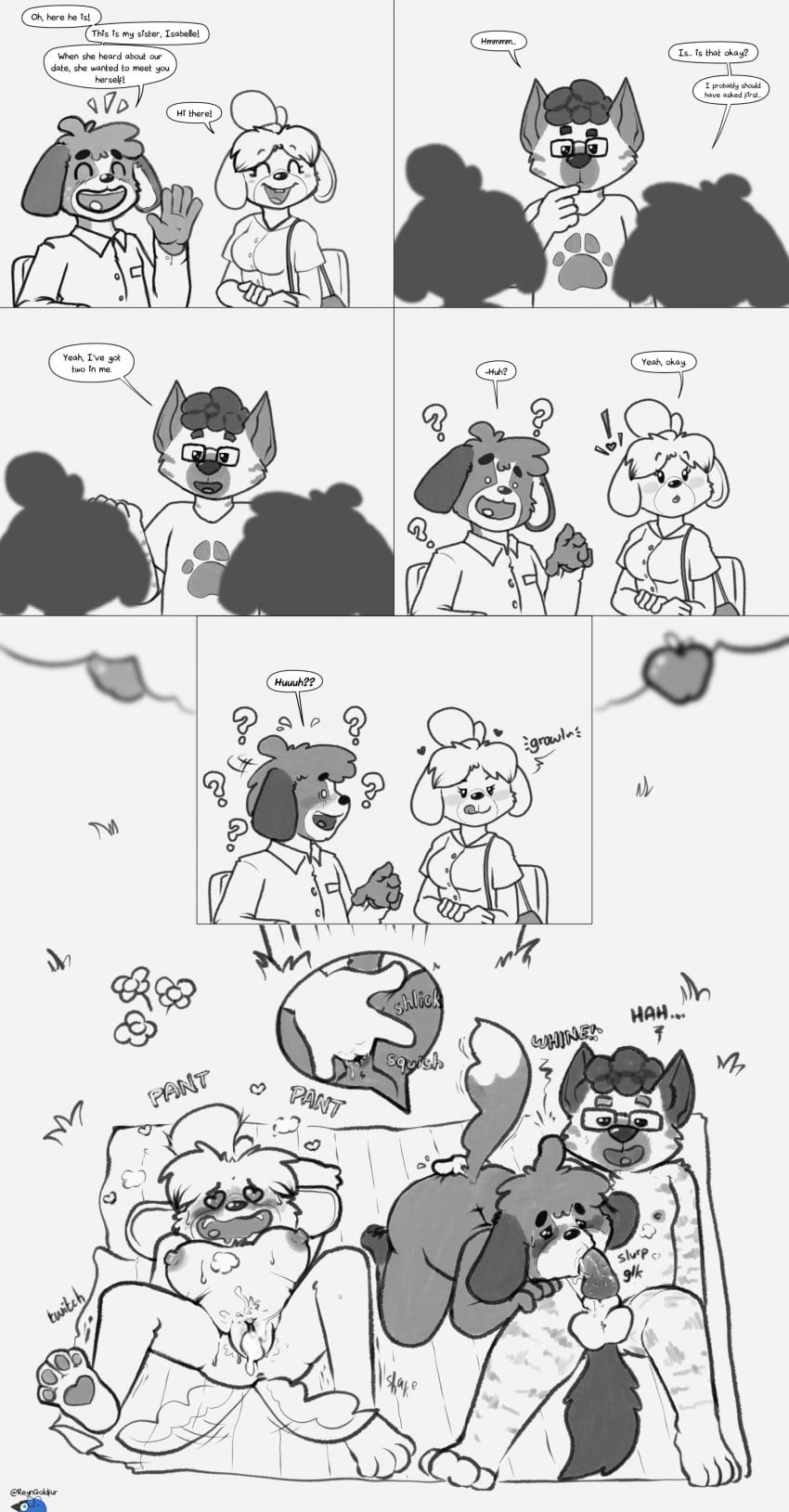 digby_(animal_crossing), isabelle_(animal_crossing), animal_crossing, nintendo, reyn_goldfur