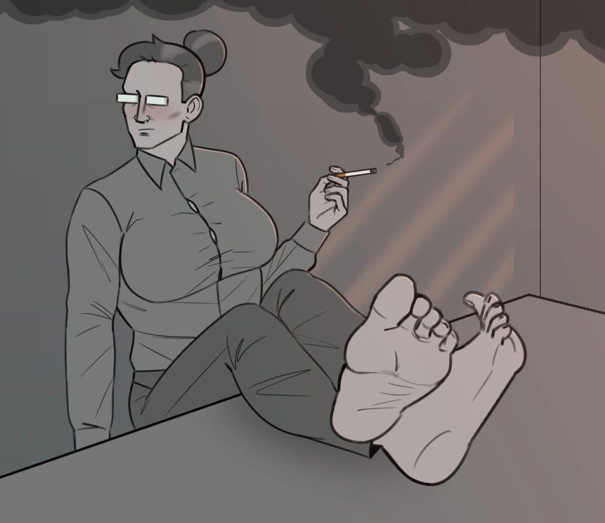 nobody, pronoun_palace, artist_request, 1girls, cigarette