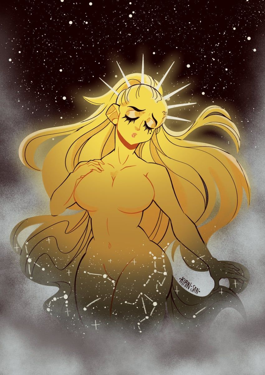 hera, hera_(lore_olympus), lore_olympus, big_breasts, blonde_hair