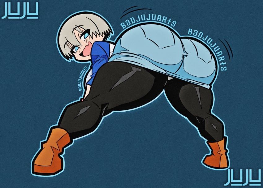 uzaki_hana, uzaki-chan_wa_asobitai!, badjujuarts, ankle_boots, ass_focus