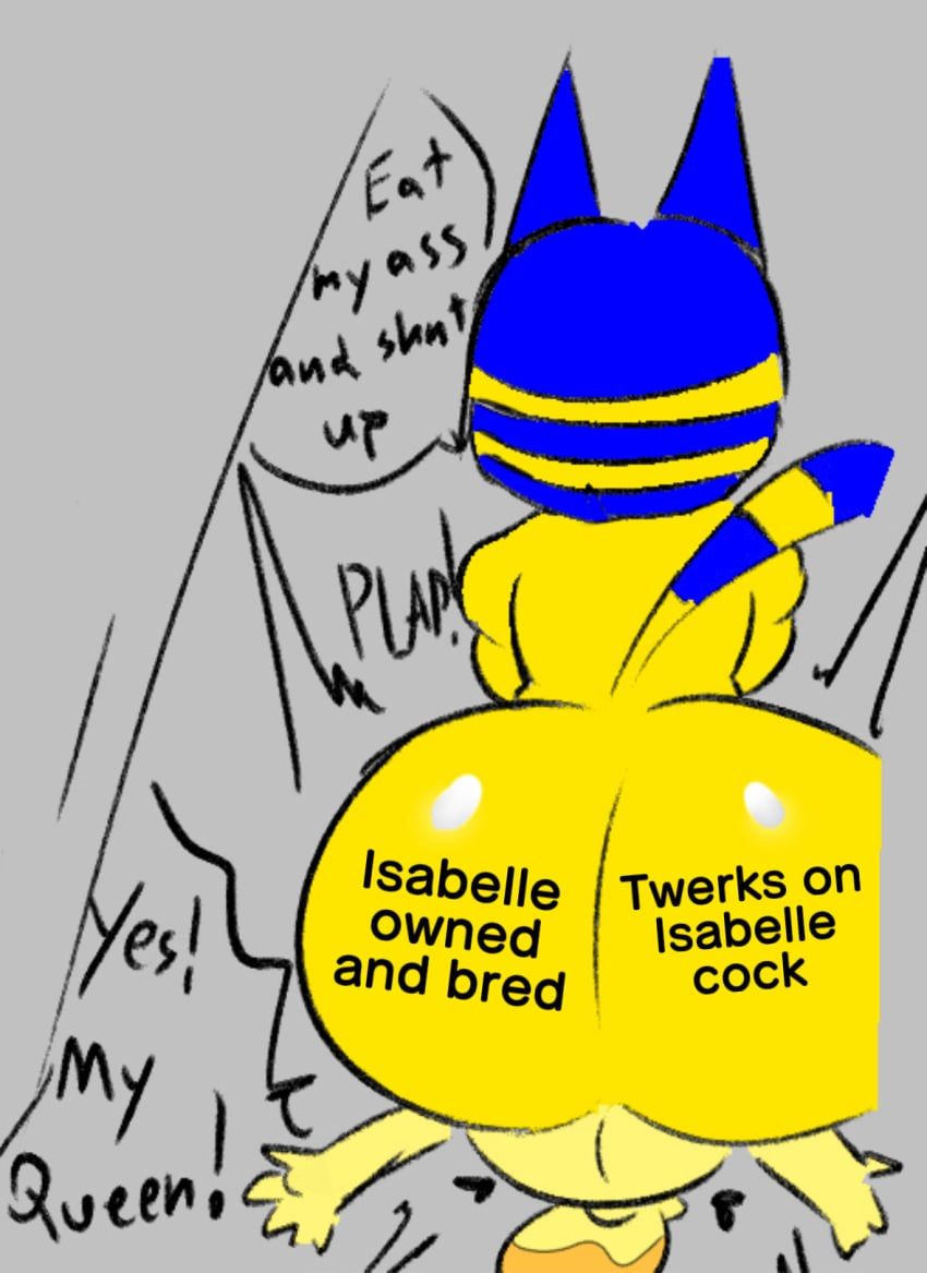 ankha, ankha_(animal_crossing), isabelle_(animal_crossing), animal_crossing, nintendo
