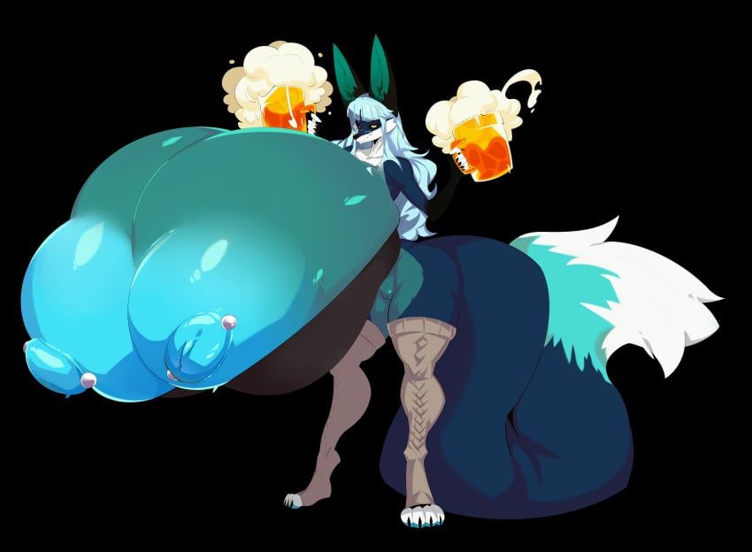 louise_lupine, jdwalkrat, alcohol, anthro, areola