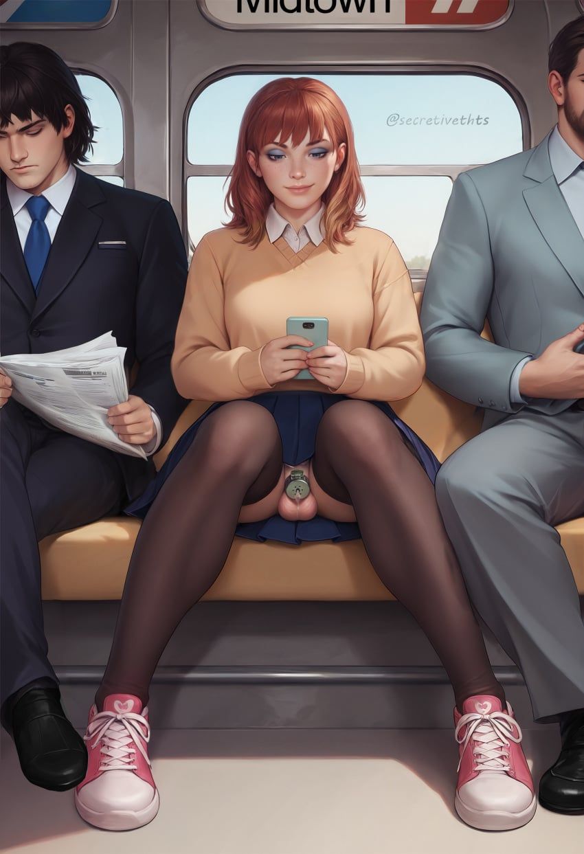 secretivethoughts_(artist), 1boy, chastity_cage, femboy, flat_chastity_cage