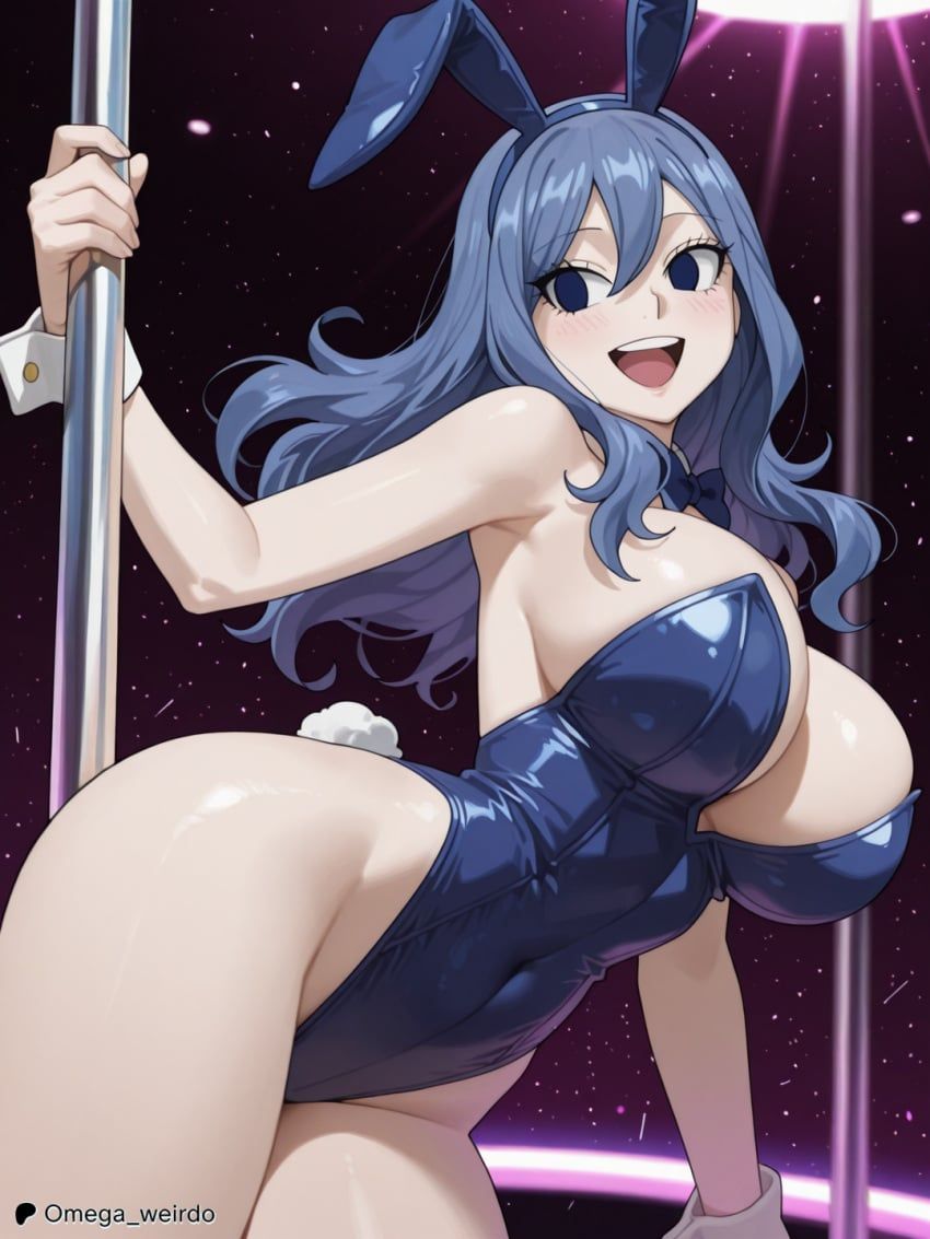 juvia_lockser, fairy_tail, omega_weirdo, big_breasts, blue_eyes
