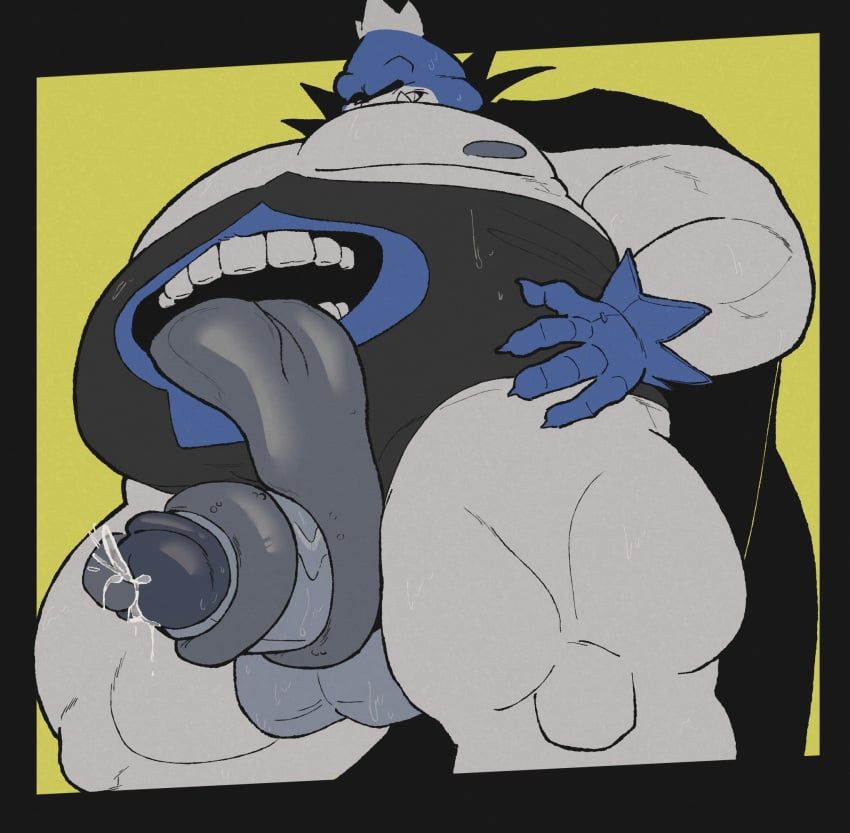 king_spade, deltarune, deltarune_chapter_1, autotonguejob, belly_mouth