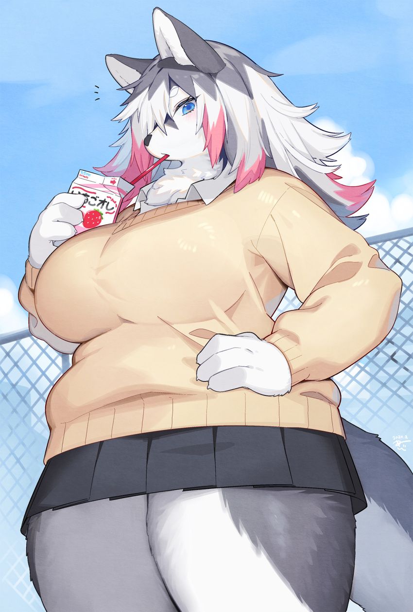 kishibe, 1girls, anthro, anthro_only, beige_clothes