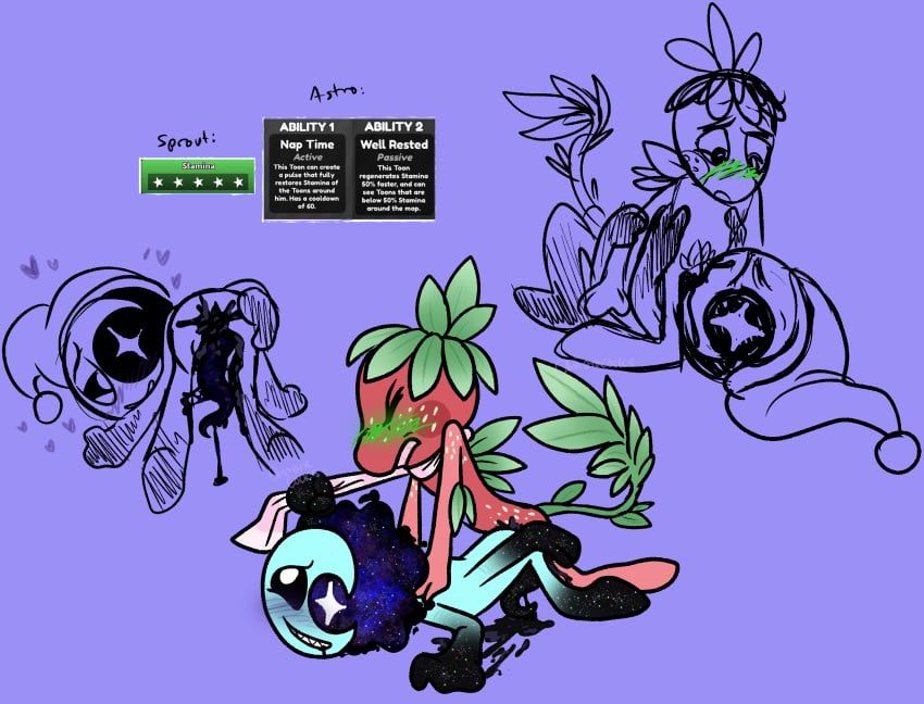 astro_(dandy's_world), sprout_(dandy's_world), dandy's_world, chimeracocks, anal