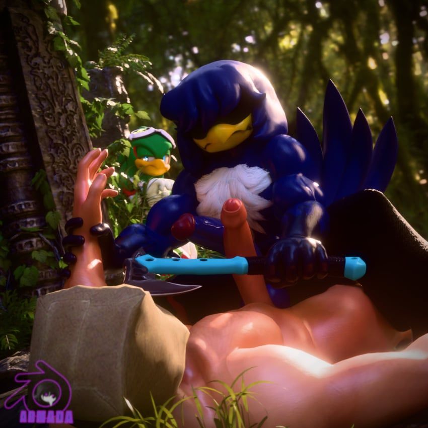 alex_the_human_(armada), fan_character, jet_the_hawk, thunder_(juicyducksfm), sega