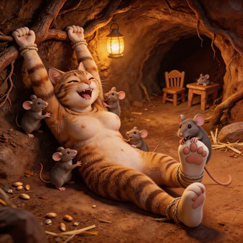 aiart, anthro, anthropomorphic, tickle, tickleanthro