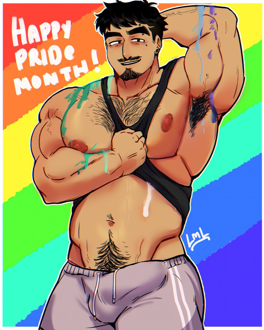 oc, original_character, pride_month, lucky_man, armpit_hair
