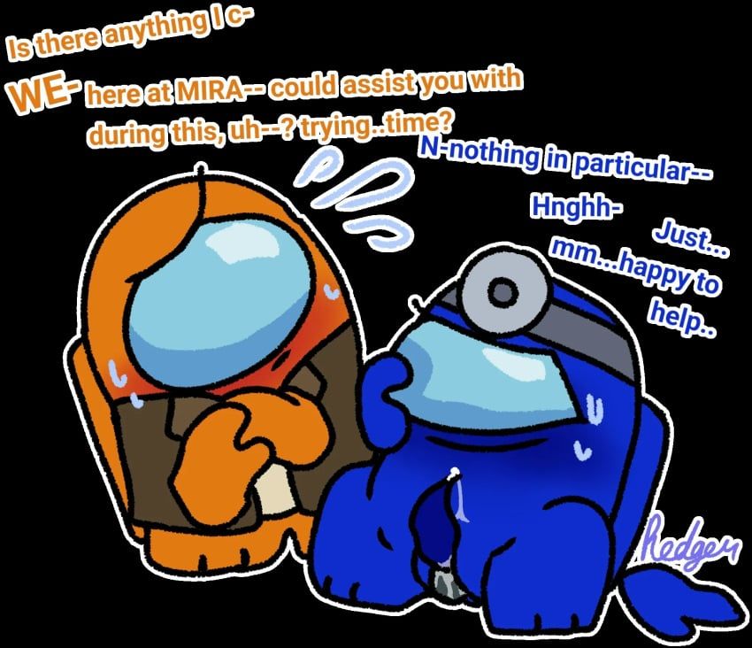blue_(among_us), orange_(among_us), among_us, among_us_(series), cum