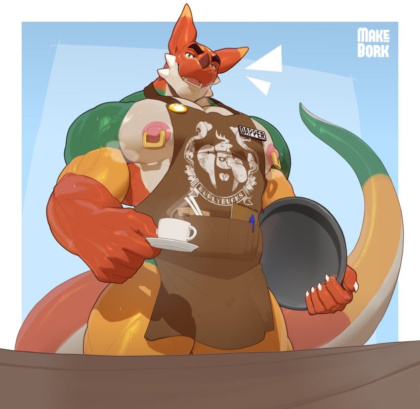 auron_ardere, mythology, makebork, anthro, apron