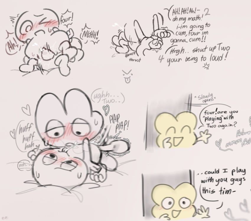 four_(bfb), two_(tpot), x_(bfb), battle_for_dream_island, battle_for_dream_island_again