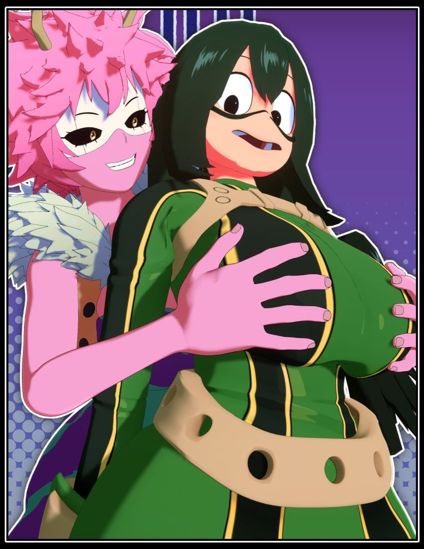 ashido_mina, asui_tsuyu, froppy, mina_ashido, tsuyu_asui