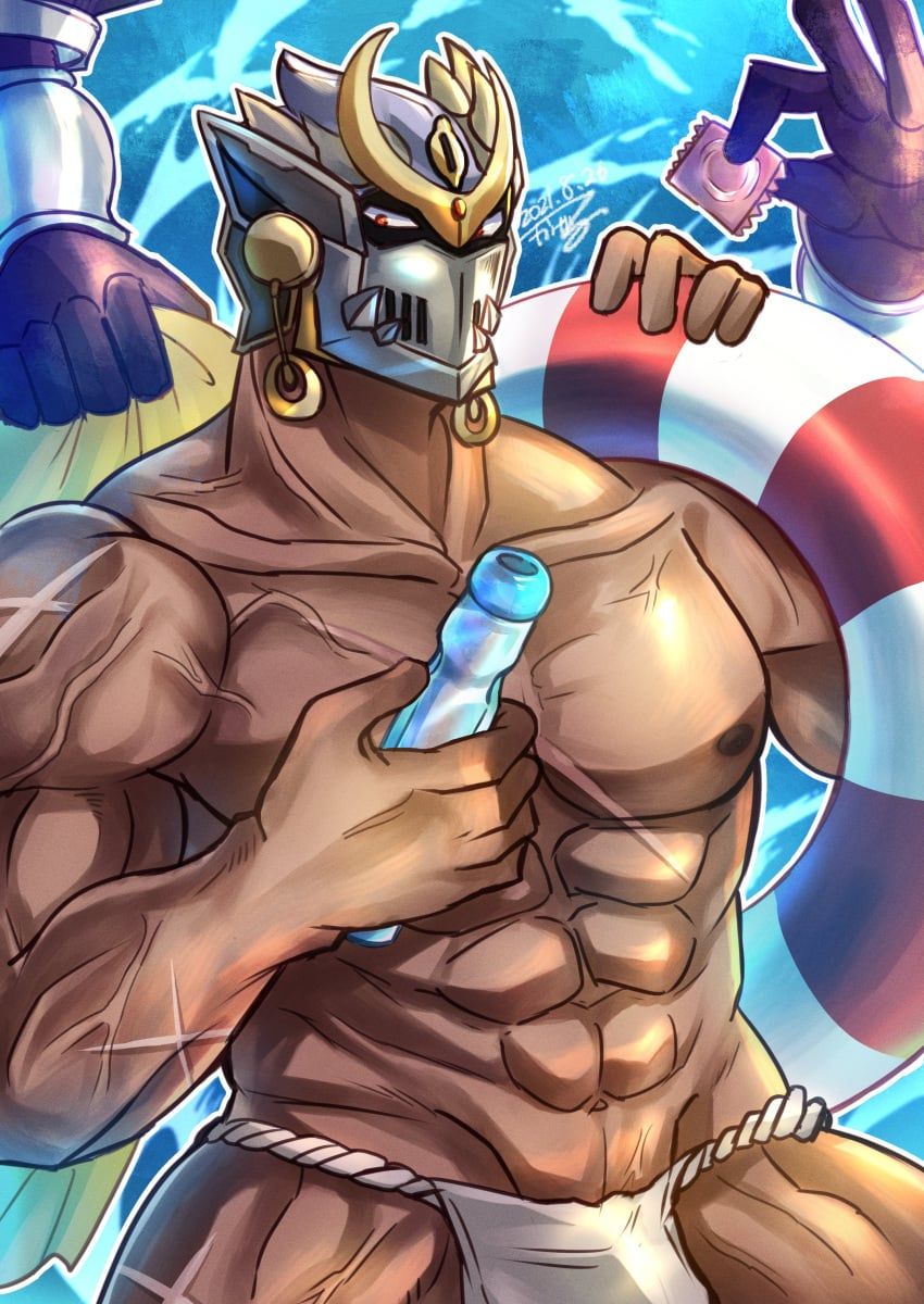 shiva_(tokyo_afterschool_summoners), tokyo_afterschool_summoners, mofnyan, 1boy, abs