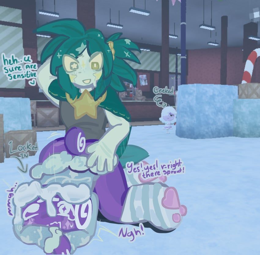 cosmo_(dandy's_world), ginger_(dandy's_world), snow-time_cosmo, snow-time_ginger, sprout_(dandy's_world)