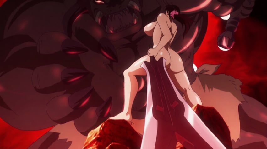 cattleya, queen's_blade, 1girls, 1monster, adventurer