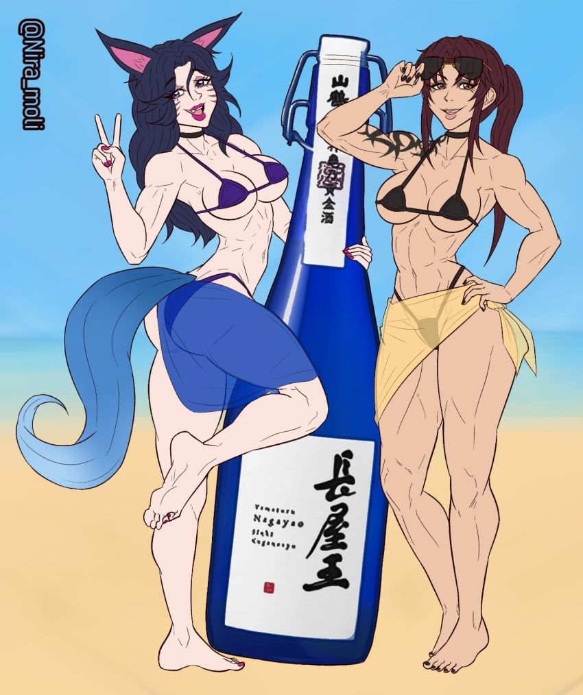 ahri, ahri_(league_of_legends), revy, revy_(black_lagoon), black_lagoon