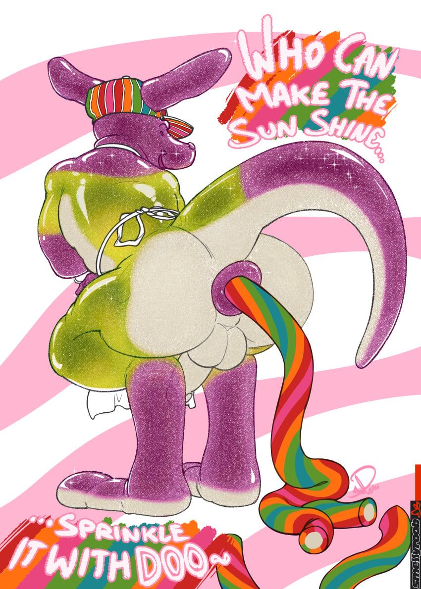 smellyroob, anthro, anus, apron, apron_only