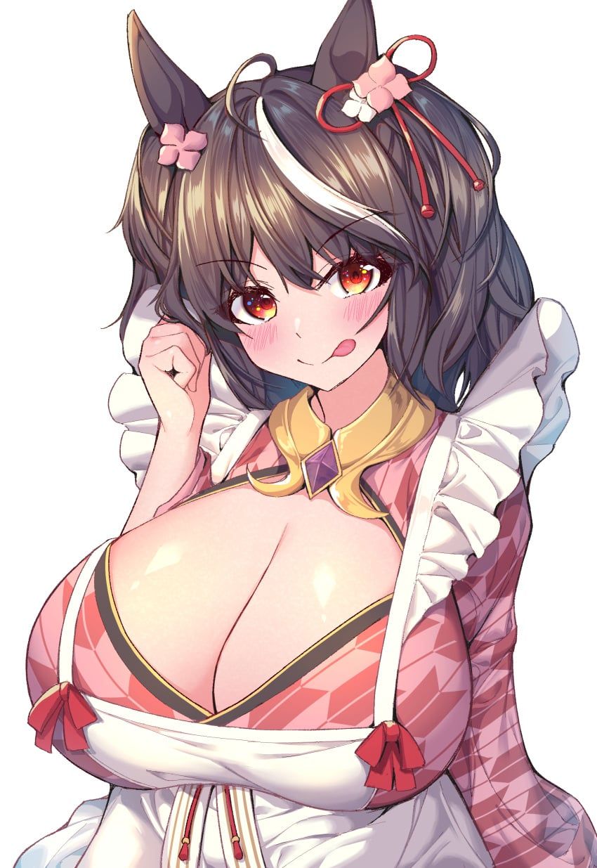 kitasan_black_(umamusume), umamusume, breasts, clevage, dress
