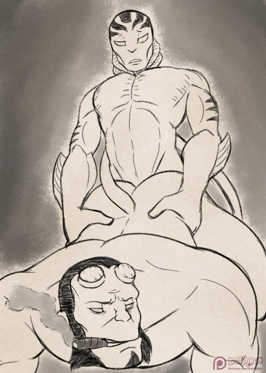 abe_sapien, hellboy, hellboy_(series), dasinbun, 2boys