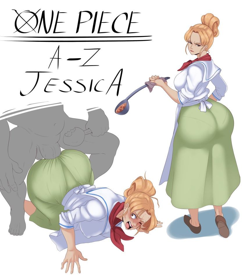 jessica_(one_piece), marine_(one_piece), one_piece, sunnysundown, 1boy