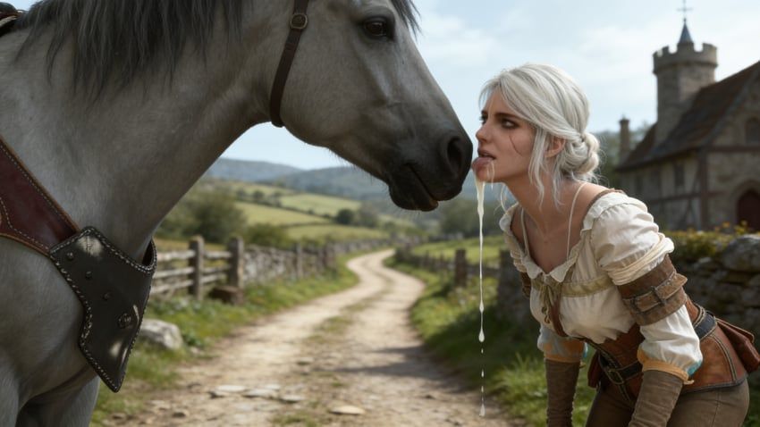 ciri, the_witcher_(series), the_witcher_3:_wild_hunt, after_bestiality, after_blowjob