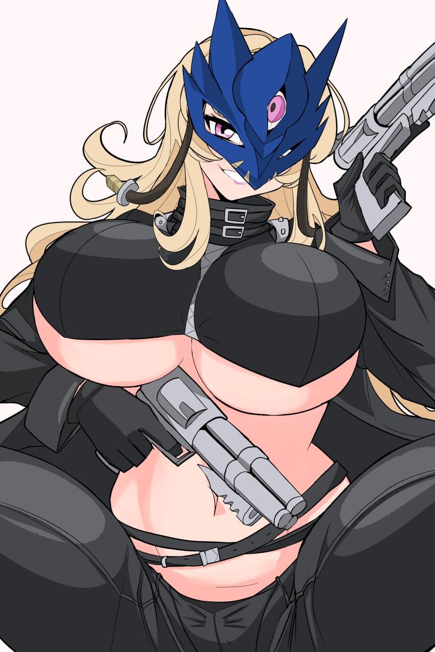 beelstarmon, digimon, two_handy, 1girls, bare_midriff