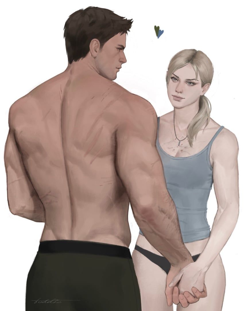 chris_redfield, jill_valentine, jill_valentine_(blonde), capcom, resident_evil
