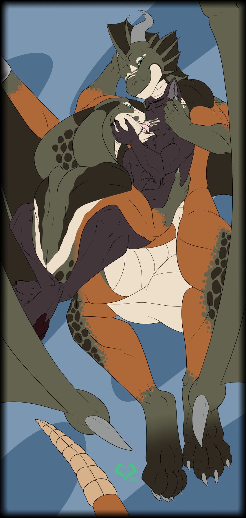 richardrodney, warmghost_(character), ceaselesstiger, 2boys, abs