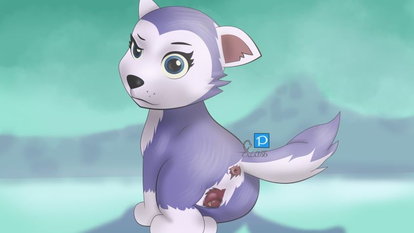 everest, everest_(paw_patrol), nickelodeon, paw_patrol, pixiv