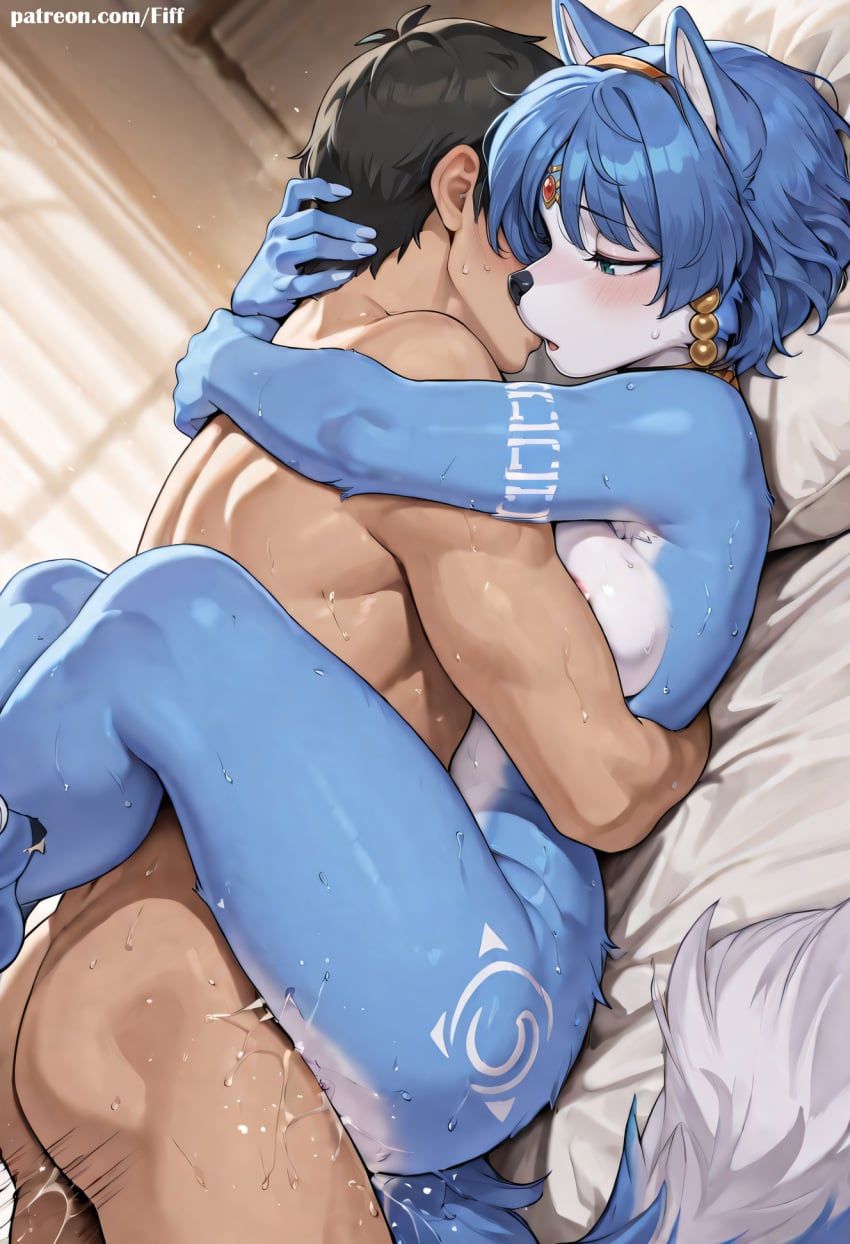 krystal, krystal_(star_fox), fiff, 1boy, 1girls