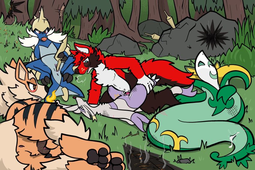 arcanine, generation_1_pokemon, generation_5_pokemon, mienshao, pokemon_(species)