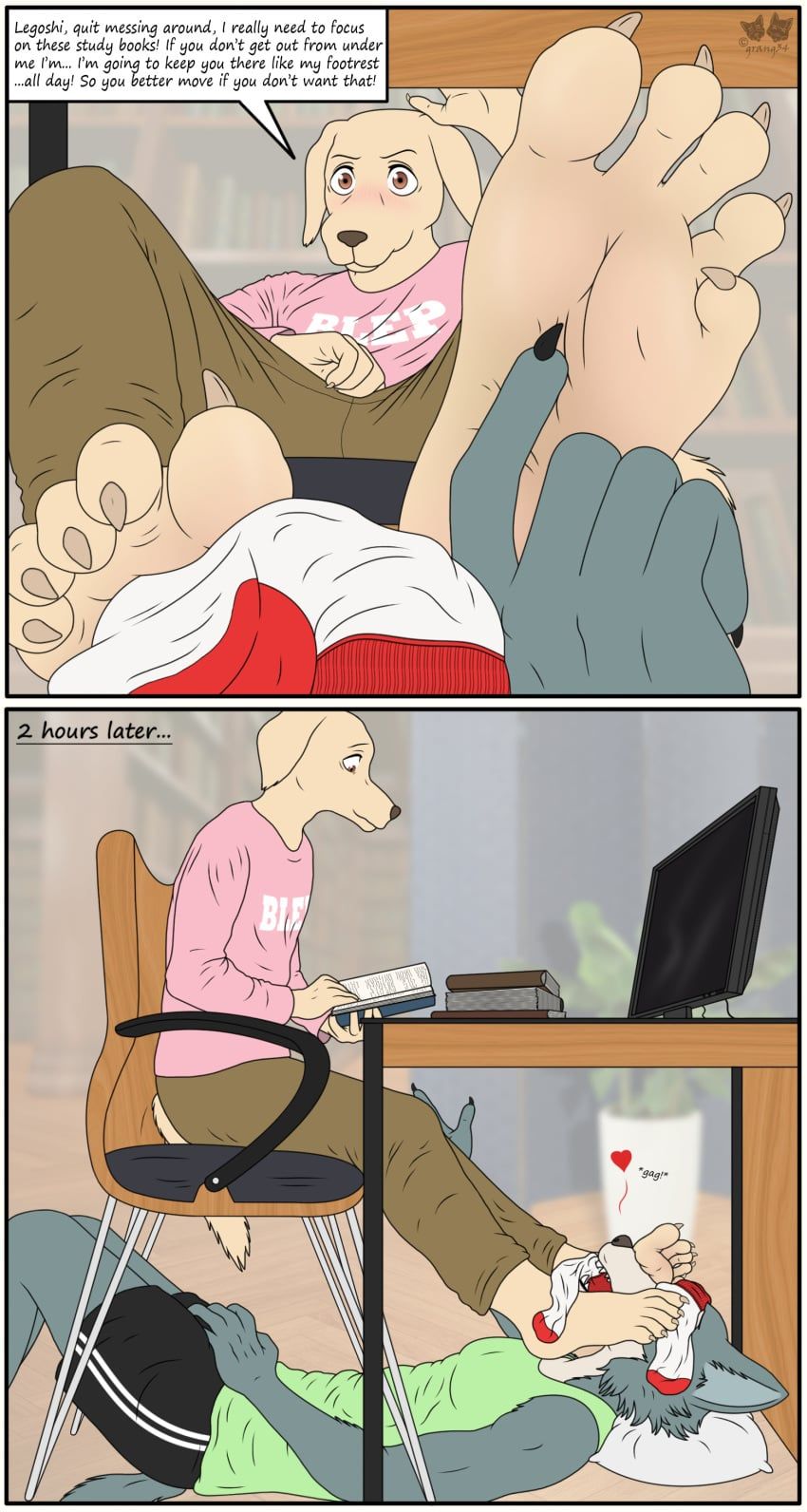 jack_(beastars), legoshi_(beastars), beastars, objectified, grang34