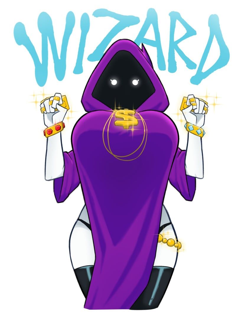 shadow_wizard_money_gang, chafa_8, 1girls, arms_up, armwear