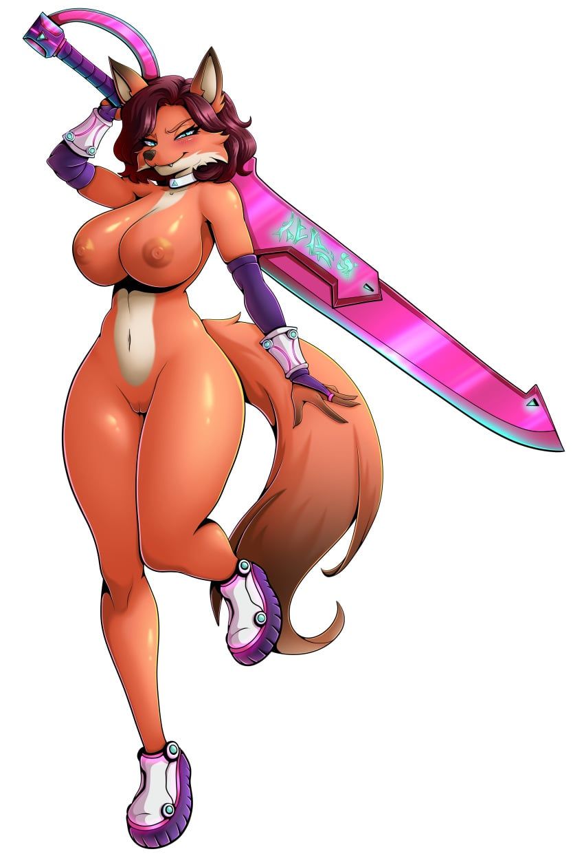 5_fingers, anthro, areola, arm_armor, arm_warmers
