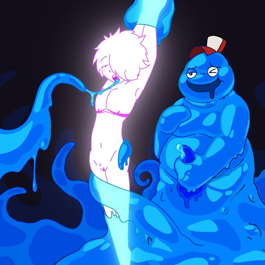 pink_mage, everhood, 1boy, 1cuntboy, chubby_male