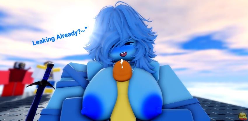background_characters, blue_noob, player_(block_tales), red_noob, robloxian