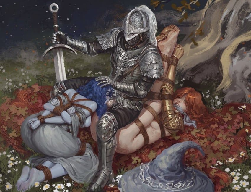 malenia_blade_of_miquella, ranni_the_witch, raven_(dc), starfire, tarnished