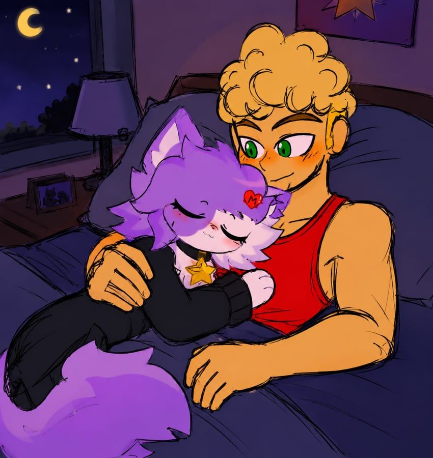 kit_community, after_sex, anthro, blonde, blonde-haired_male