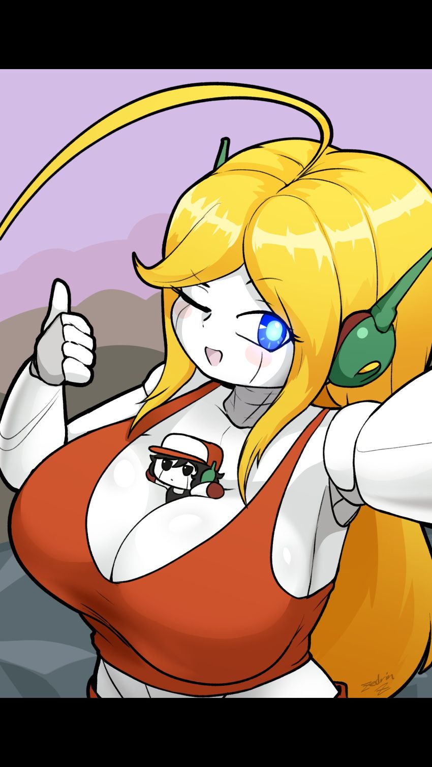 curly_brace, quote_(cave_story), cave_story, zedrin, 1boy