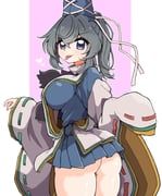 mononobe_no_futo, touhou, gurajio, 1girl, ass