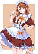 hanasato_minori, project_sekai, kiwataaoi, 1girl, apron